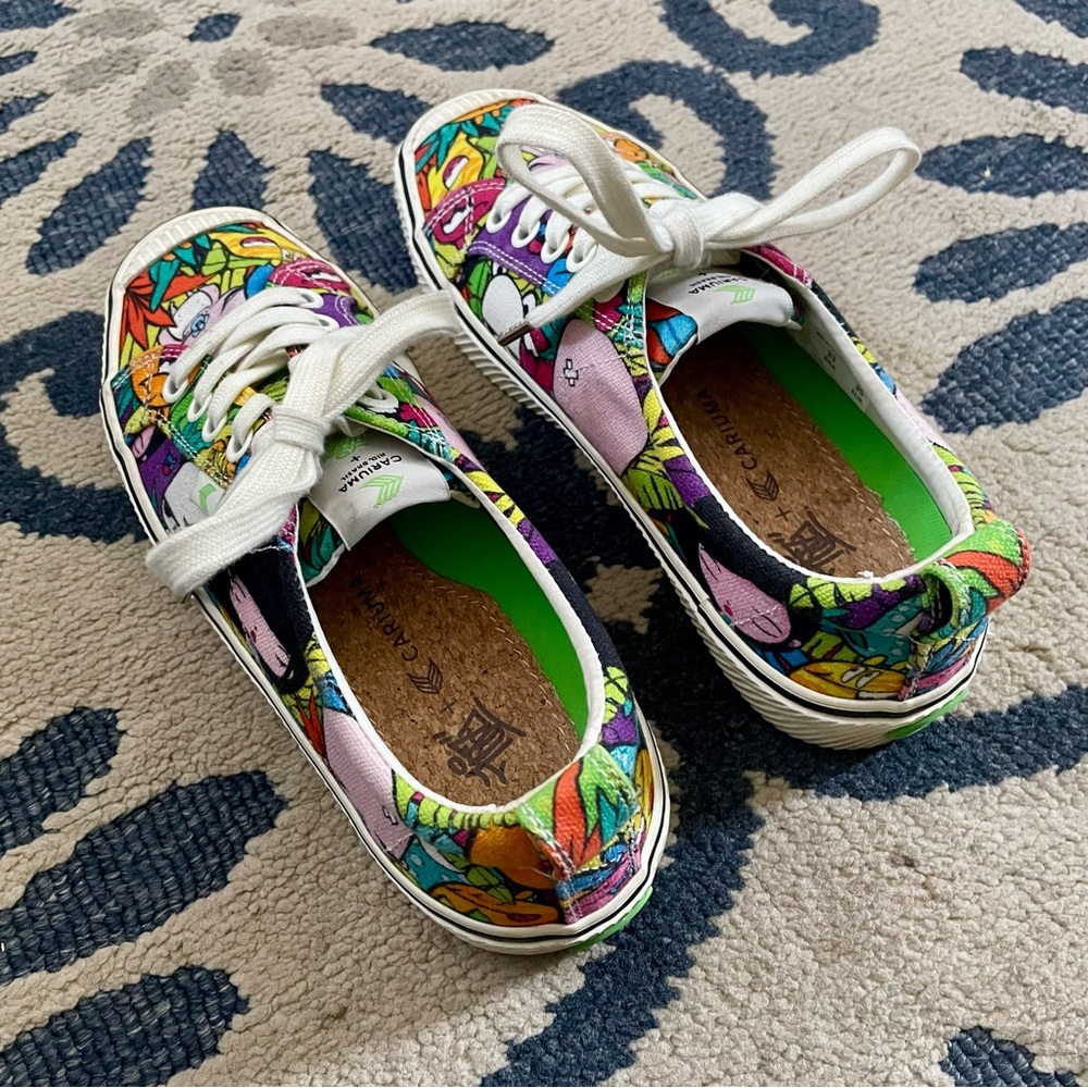 Cariuma OCA Low-Top Toz Canvas Sneaker | Size W5 | Rainbow/multicolored 🌈 - Picture 7 of 11